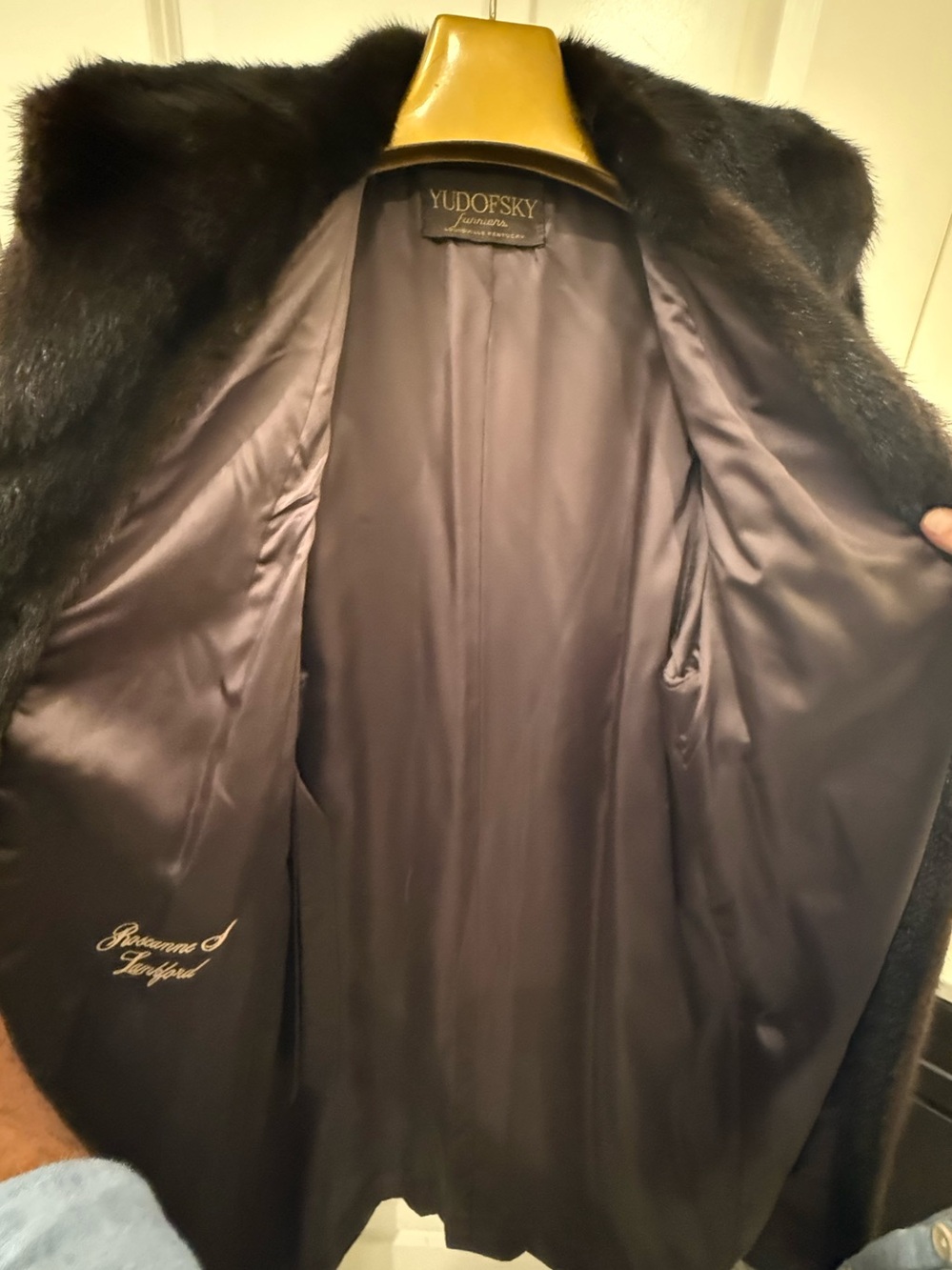 Vintage Yudofsky Furriers Full Length Dark Brown Mink Fur Coat - Picture 6 of 16